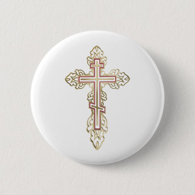 Orthodox cross button (Front)