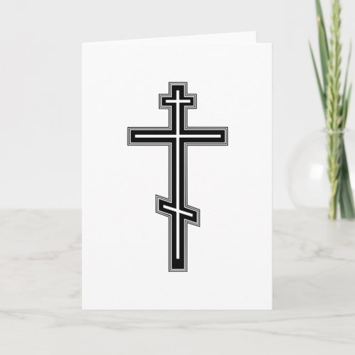 Orthodox cross card