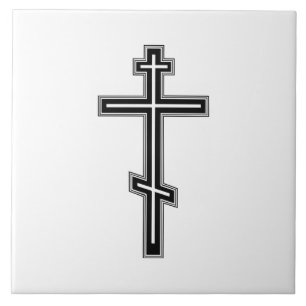 Orthodox cross ceramic tile