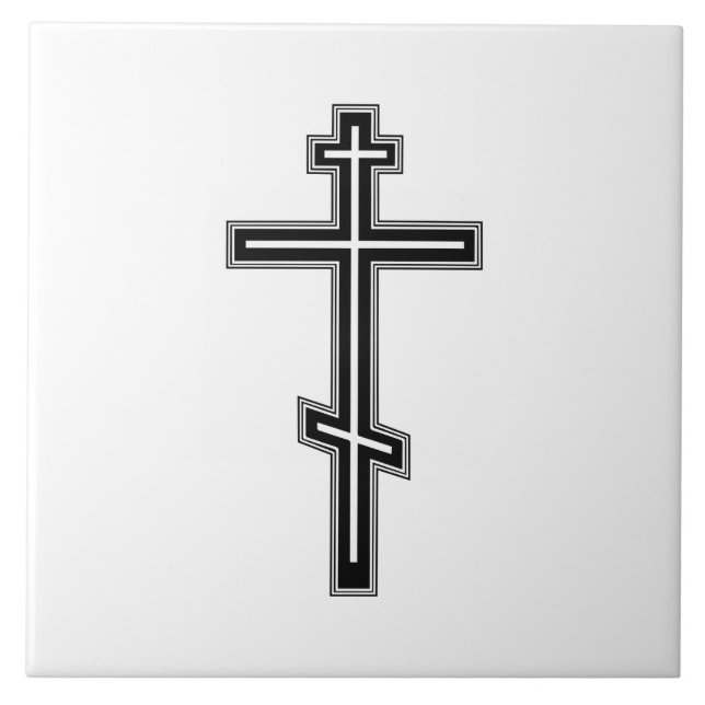 Orthodox cross ceramic tile (Front)