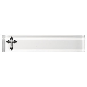Orthodox cross desk name plate