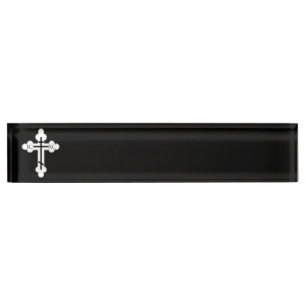 Orthodox cross desk name plate