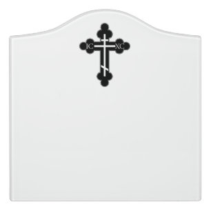 Orthodox cross door sign