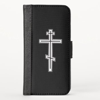 Orthodox Cross Iphone X Wallet Case by igorsin at Zazzle