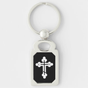 Orthodox cross keychain
