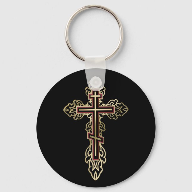 Orthodox cross keychain (Front)