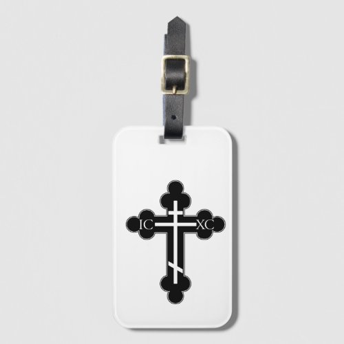 Orthodox cross luggage tag