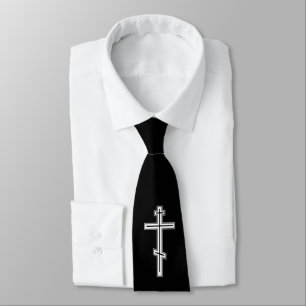 Orthodox cross neck tie