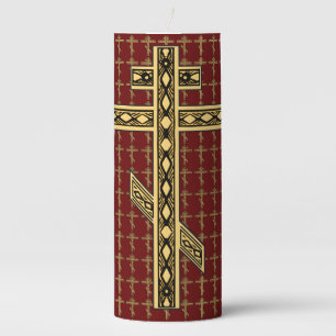Orthodox Cross Pillar Candle