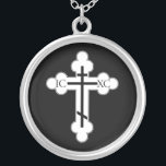 Orthodox cross silver plated necklace<br><div class="desc">Orthodox cross</div>