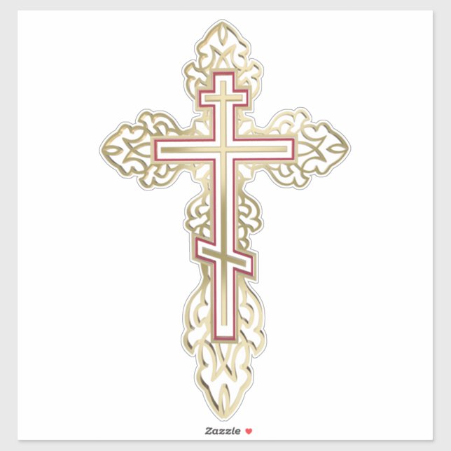 Orthodox cross sticker (Sheet)