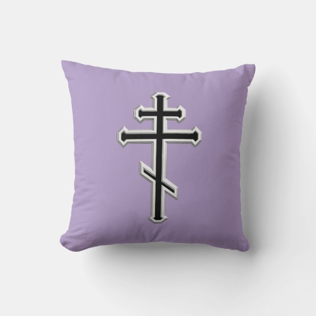Orthodox cross throw pillow (Front)