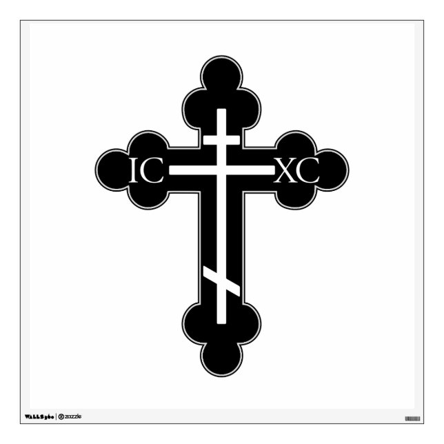 Orthodox cross wall sticker (Front)