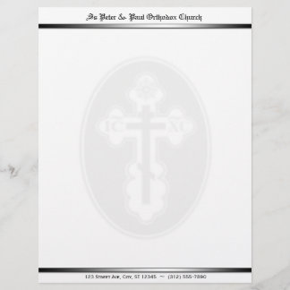 Orthodox Cross Watermark letterhead