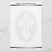 Orthodox Cross Watermark stationery