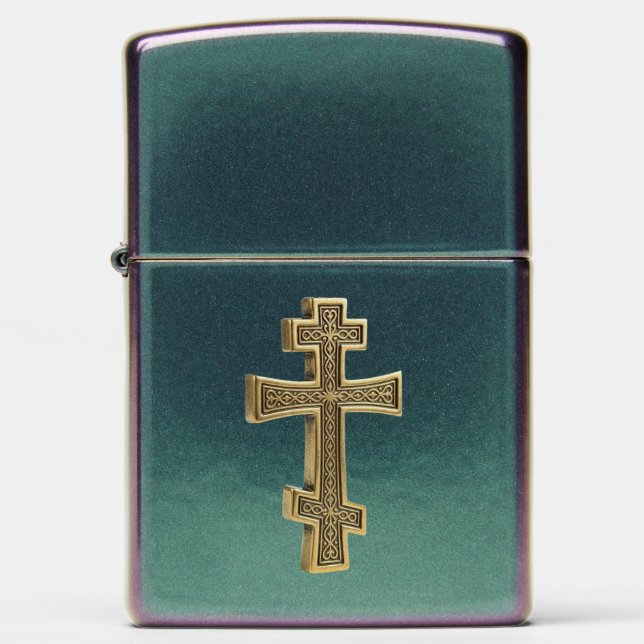 Orthodox cross zippo lighter (Front)