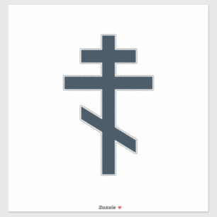 Orthodox Eight-Pointed Cross Sacred Devotional Art Sticker