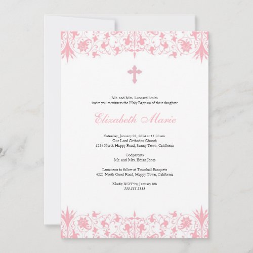 Orthodox Elegant Baptism Invitation