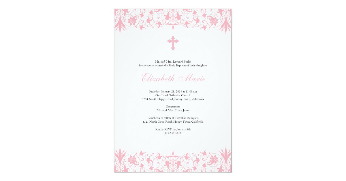 Orthodox Elegant Baptism Invitation | Zazzle.com