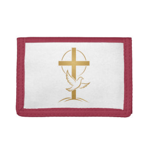 Orthodox Faith Cross & Dove Trifold Wallet