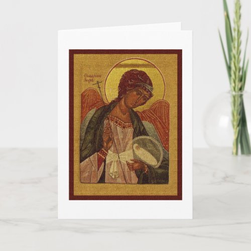 Orthodox Guardian Angel Card