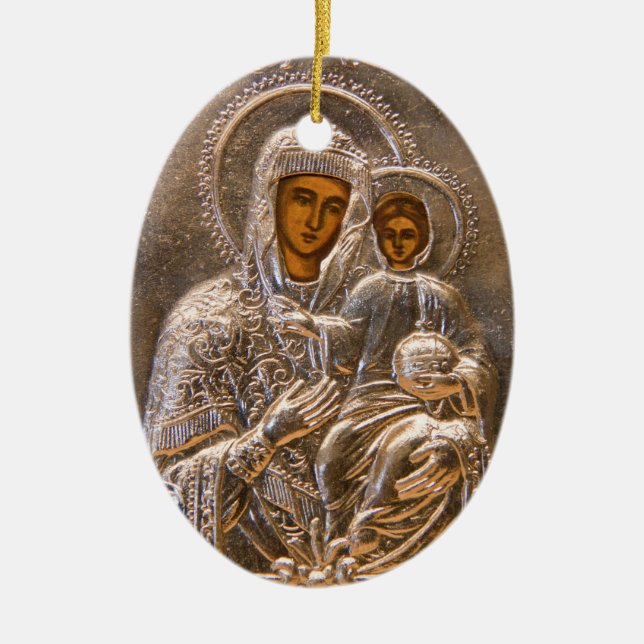 Orthodox icon ceramic ornament (Front)