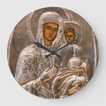 Orthodox Icon Large Clock by hildurbjorg at Zazzle