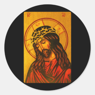 Orthodox Icon of Christ The Bridegroom Classic Round Sticker