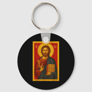 Orthodox Icon Of Jesus Christ Pantocrator  Keychain