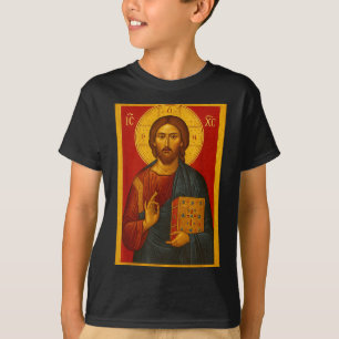 Orthodox Icon Of Jesus Christ Pantocrator  T-Shirt