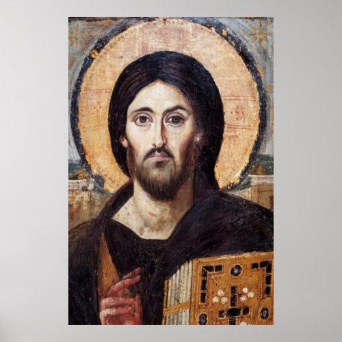 Orthodox icon of our Savior Jesus Christ Poster