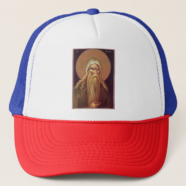 Orthodox Icon of Patriarch Abraham Trucker Hat (Front)