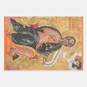 Orthodox Icon of Saint Andrew the Apostle  Wrapping Paper Sheets
