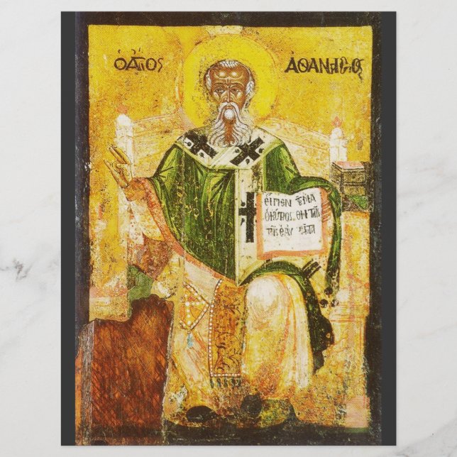 Orthodox Icon of Saint Athanasius of Alexandria Flyer (Front)