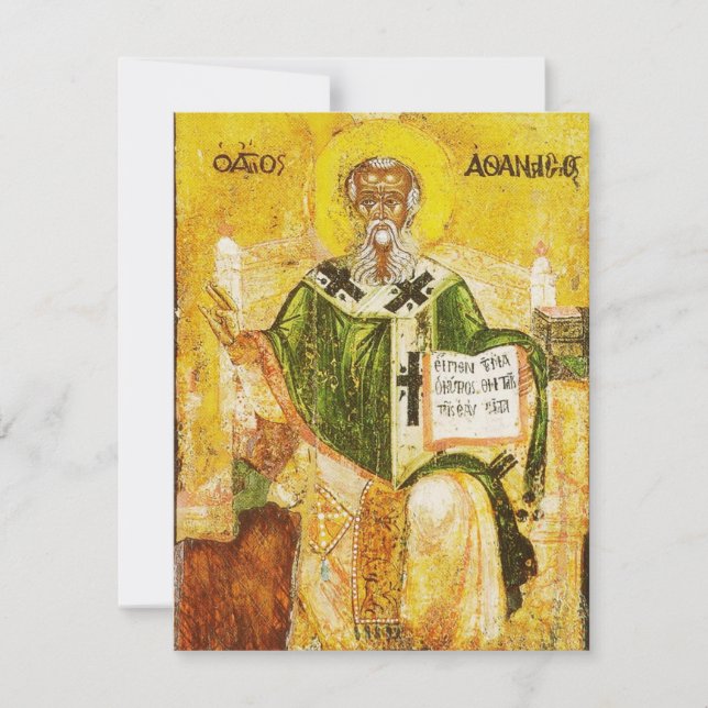 Orthodox Icon of Saint Athanasius of Alexandria Invitation (Front)