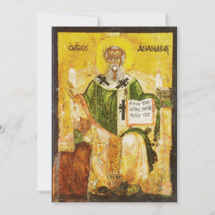 Orthodox Icon of Saint Athanasius of Alexandria Thank You Card