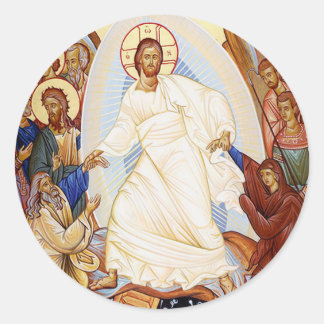 Orthodox Icon of the Anastasis Resurrection Classic Round Sticker
