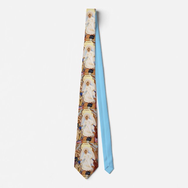Orthodox Icon of the Anastasis Resurrection Neck Tie (Front)