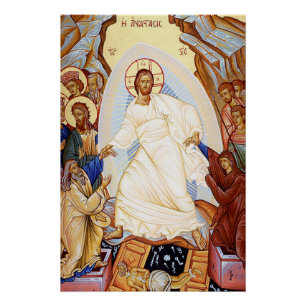 Orthodox Icon of the Anastasis Resurrection Poster