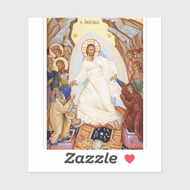 Orthodox Icon of the Anastasis Resurrection Sticker (Sheet)