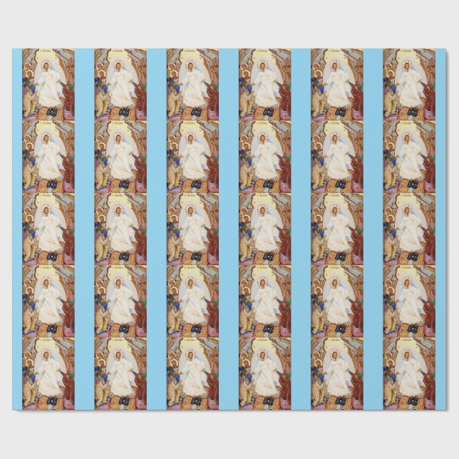 Orthodox Icon of the Anastasis Resurrection Wrapping Paper (Flat)