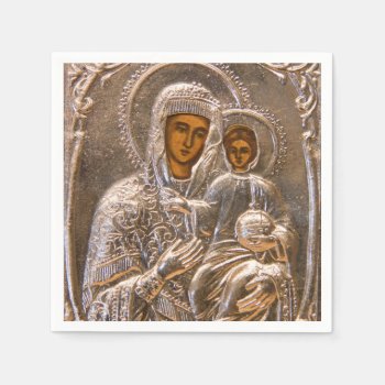 Orthodox Icon Paper Napkins by hildurbjorg at Zazzle