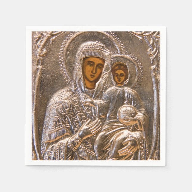 Orthodox icon paper napkins (Front)