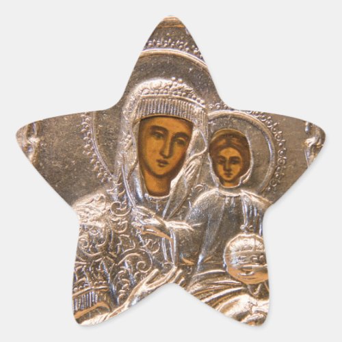 Orthodox icon star sticker