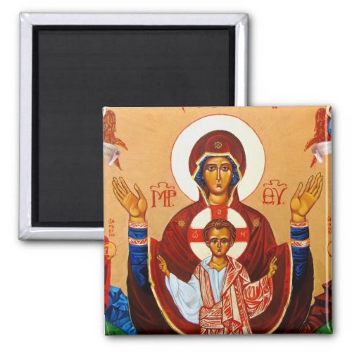 Orthodox Icon Virgin of Orans Magnet