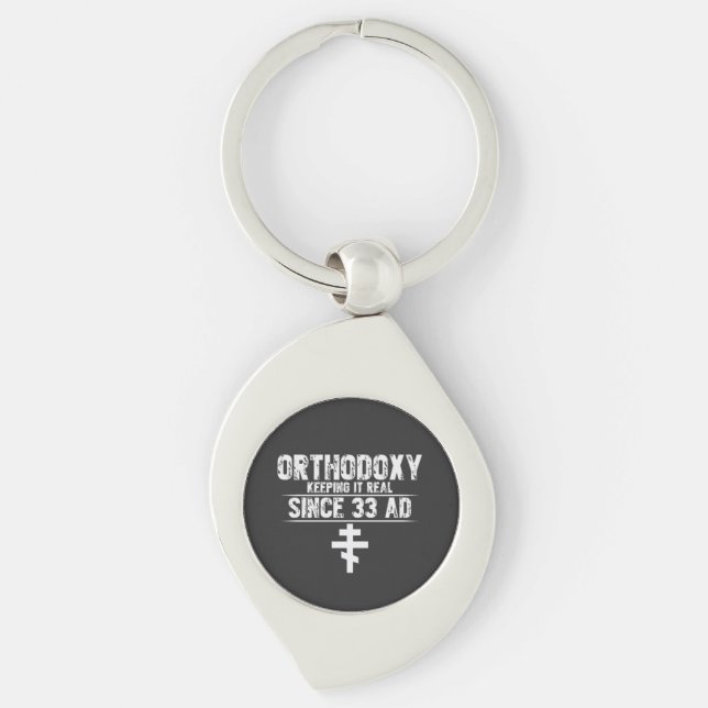 Orthodox l Cross l Funny Saying, Keychain (Front)