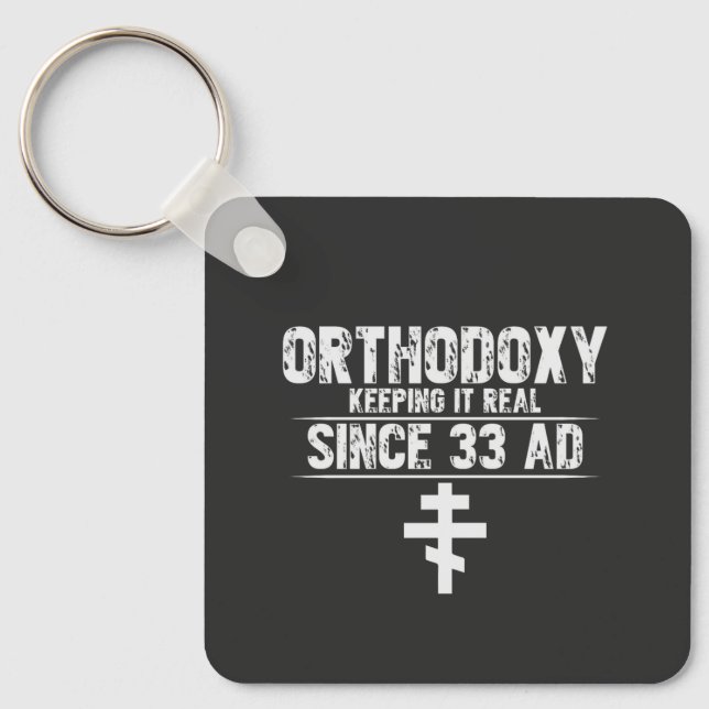 Orthodox l Cross l Funny Saying l Personalize Keychain (Front)