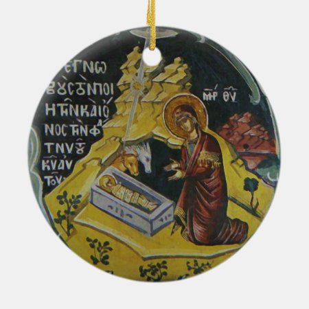 Orthodox Nativity Icon Christmas Ornament