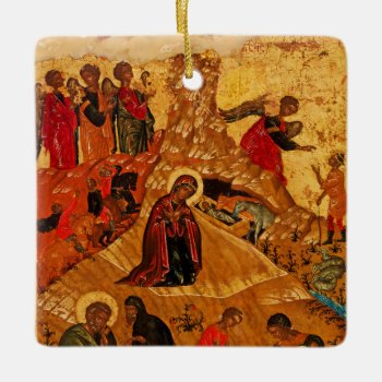 Orthodox Nativity Icon Ornament by Alexwa13 at Zazzle