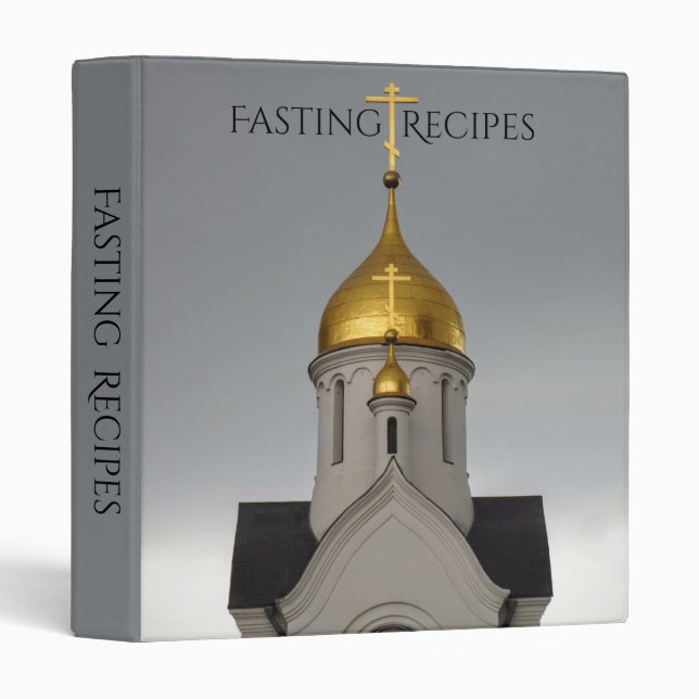 Orthodox Russian Church Photo Fasting Recipes 3 Ring Binder (Front/Spine)
